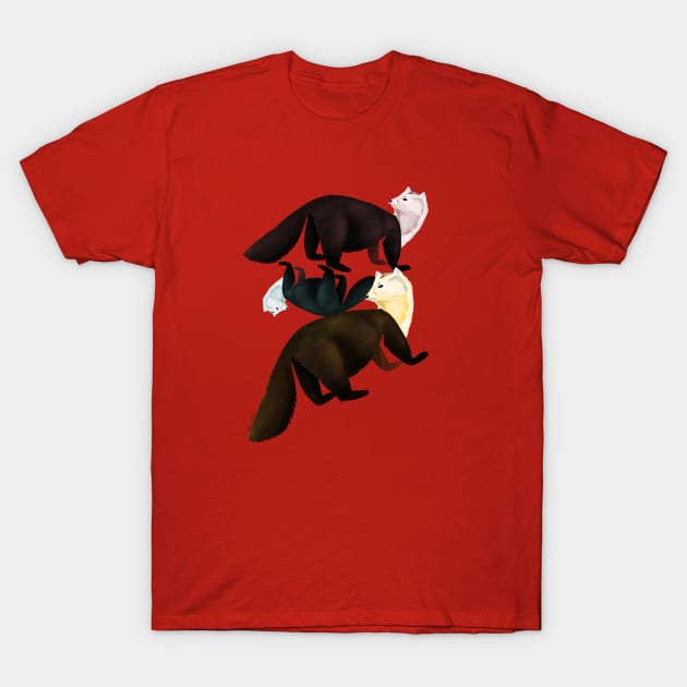 Sable Zibellina Marten Vintage Red T-Shirt by belettelepink